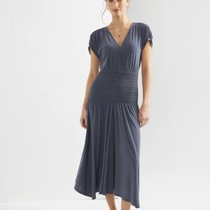 NWT White House Black Market Smocked Midi Dress – Size L